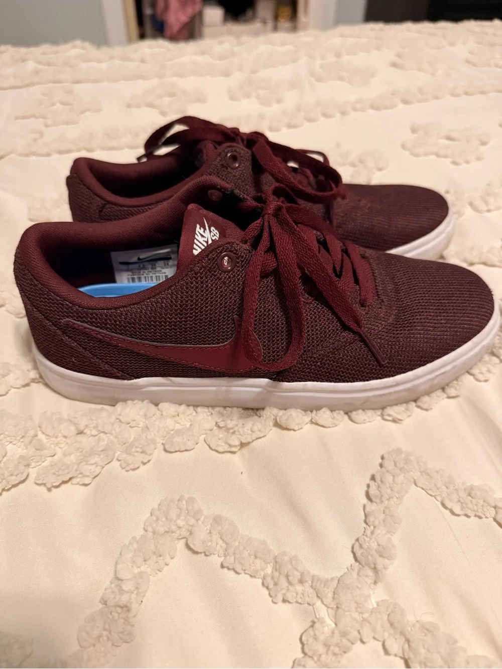 Nike Women’s Burgundy Mesh Low-Top Sneakers